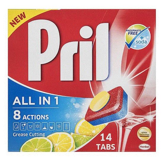 Picture of قرص ماشین ظرفشویی پریل مدل ALL IN ONE بسته 14 عددی