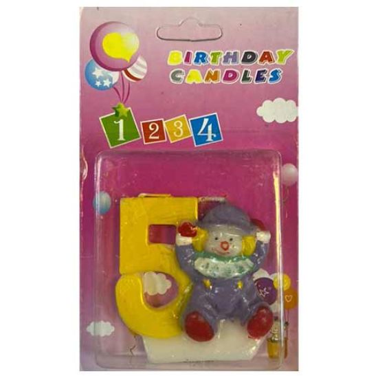 Picture of شمع تولد مدل دلقک عدد 5