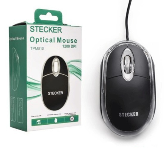 ماوس سیم دار STECKER مدل TPM010 رنگ مشکی