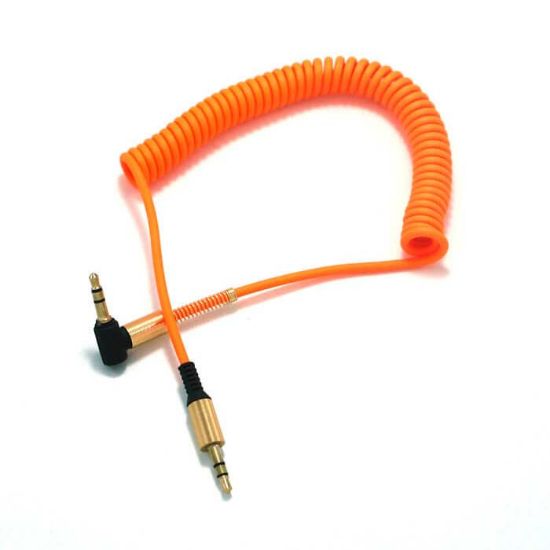 Picture of کابل AUX ریمکس مدل فنری طول 1.8 متر رنگ نارنجی