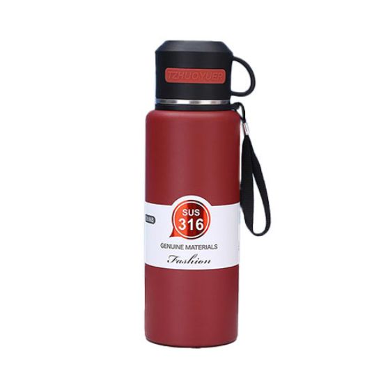 Picture of فلاسک لیوان دار استیل گنجایش 1 لیتری قرمز