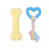 Picture of اسباب بازی دندانی سگ بایو موزارا مدل قلب و استخوان کرم و آبی