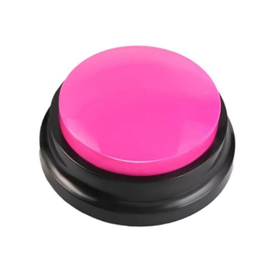 Picture of دکمه صحبت آموزشی سگ و گربه قابل ضبط صدا صورتی